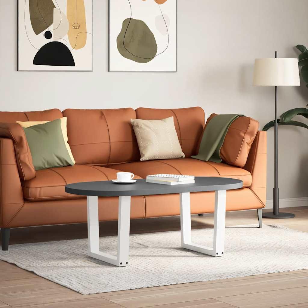 vidaXL Couchtischbeine V-Form 2 Stück Weiß 60x(42-43,3) cm Stahl