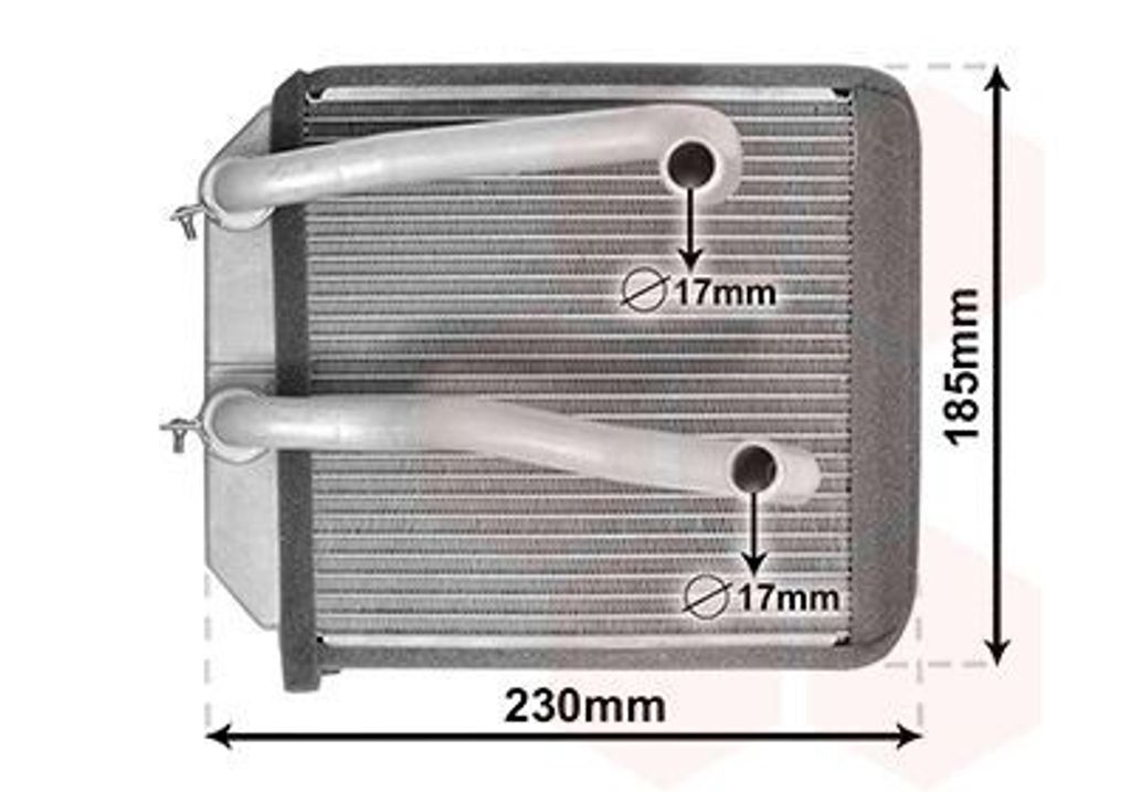 VAN WEZEL 32006260 Échangeur thermique Chauffage intérieur Image du produit 