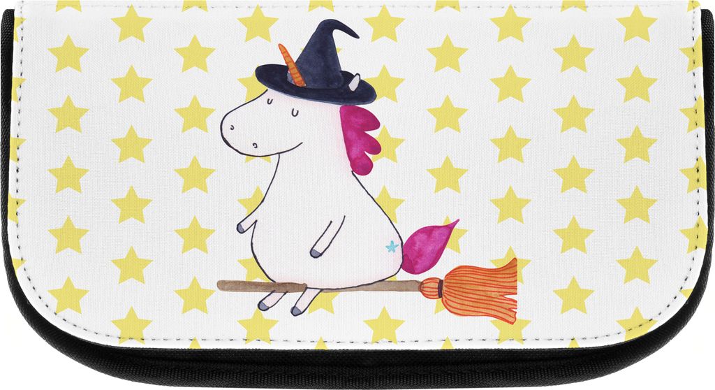 Mr. & Mrs. Panda Organizer Einhorn Hexe - Weiß - Geschenk, Teufel, kosmetiktasche klein, kulturtäschchen, Leben, Kulturbeutel, Engel, Einhörner,...