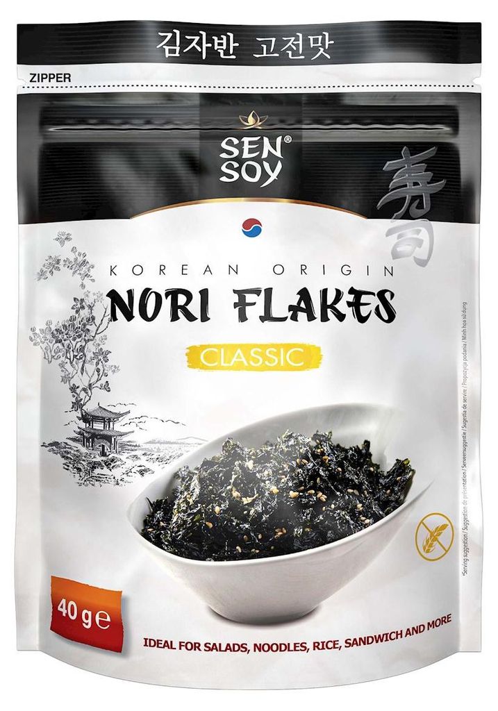 PŁATKI NORI KLASYCZNE BEZGLUTENOWE 40 g - SEN SOY