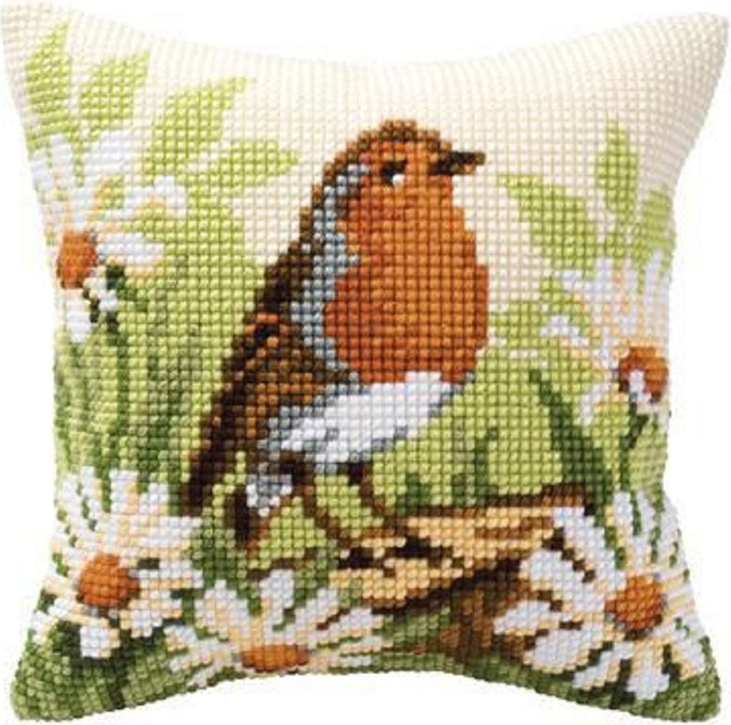Vervaco KK101 Kreuzstichkissen Motiv Vogel