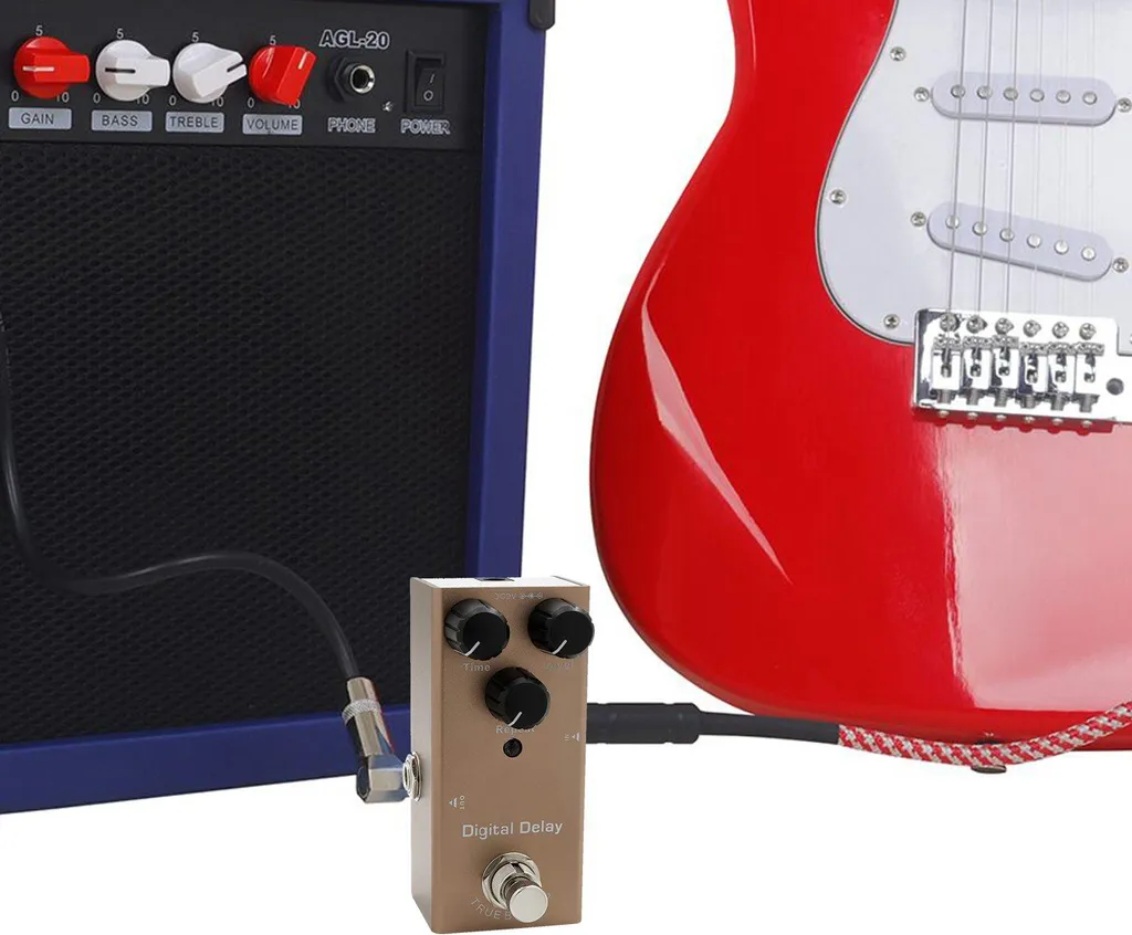 Pédale Delay Numérique Mini pour Guitare Électrique IRIN EF-08 Café - 5