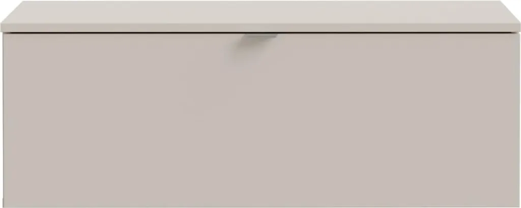 Meuble bas suspendu LIBERTAD coloris sable 99,5cm avec rangement fermé