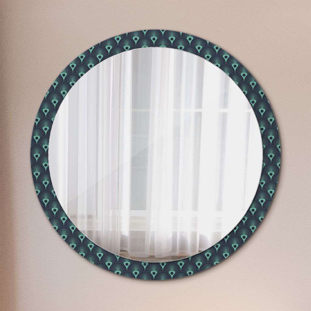 Spiegel Rund mit Aufdruck - Wandspiegel Design Wandmontage Produktbild 