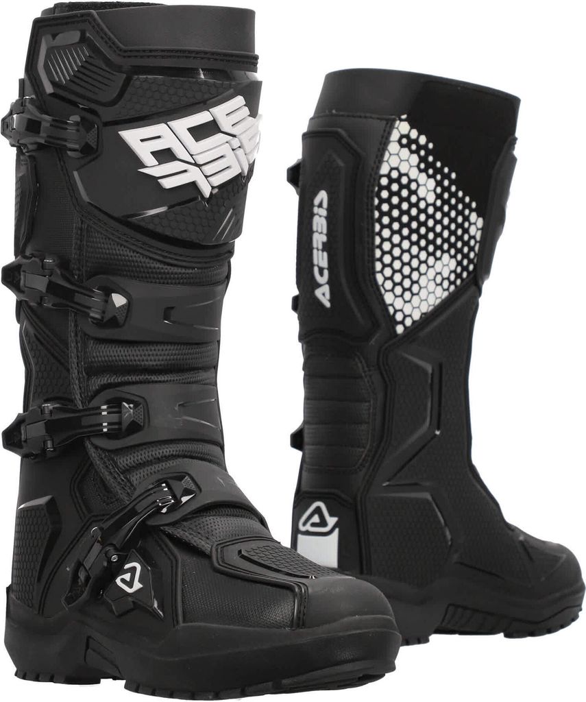 ACERBIS genehmigte Krallenstiefel schwarz 4-Haken-Verschluss größe 40
