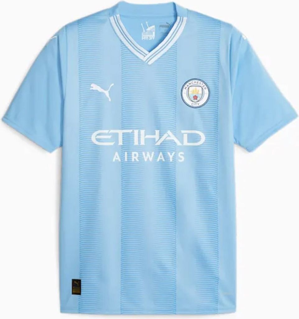 Puma Manchester City F.C. Heimtrikot 2023 2024 Sponsor Logo Herren Gr XXL