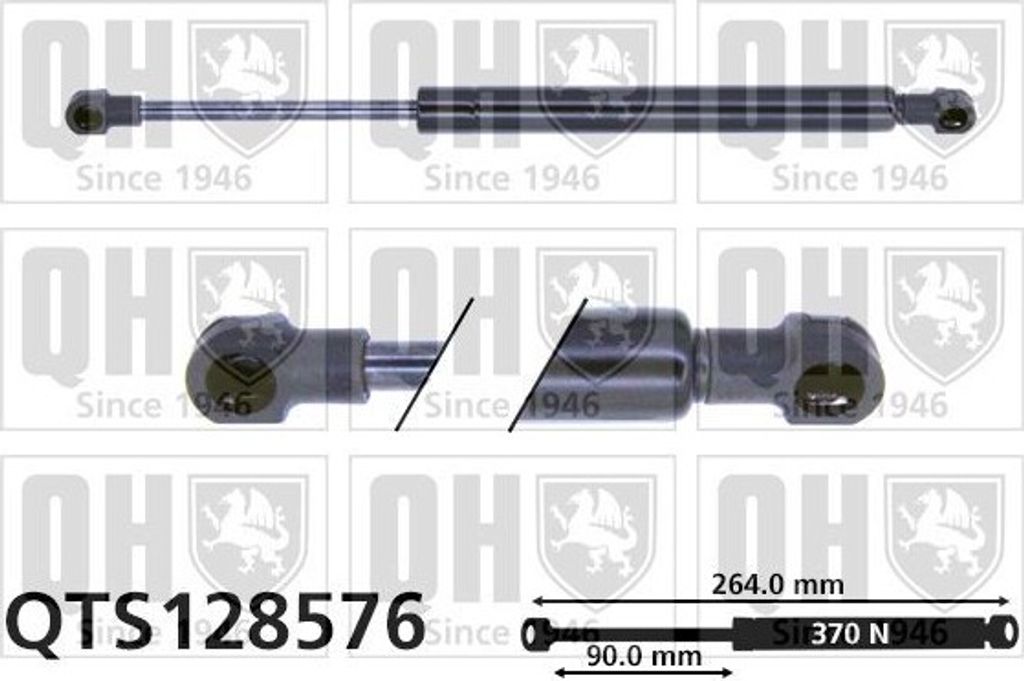 QUINTON HAZELL QTS128576 Gasfeder Heckklappendämpfer für ALFA ROMEO 156 (932) 264mm