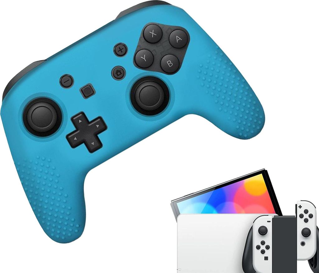 Hüllen & Skins für Nintendo Switch 1 – Performance-Gaming-Hülle – Soft Grip-Abdeckungen – Anti-Rutsch-Zubehör für Pro-Controller – Blau