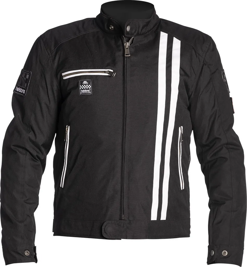 Veste de protection moto en cuir noir Helstons Cobra pour homme en L