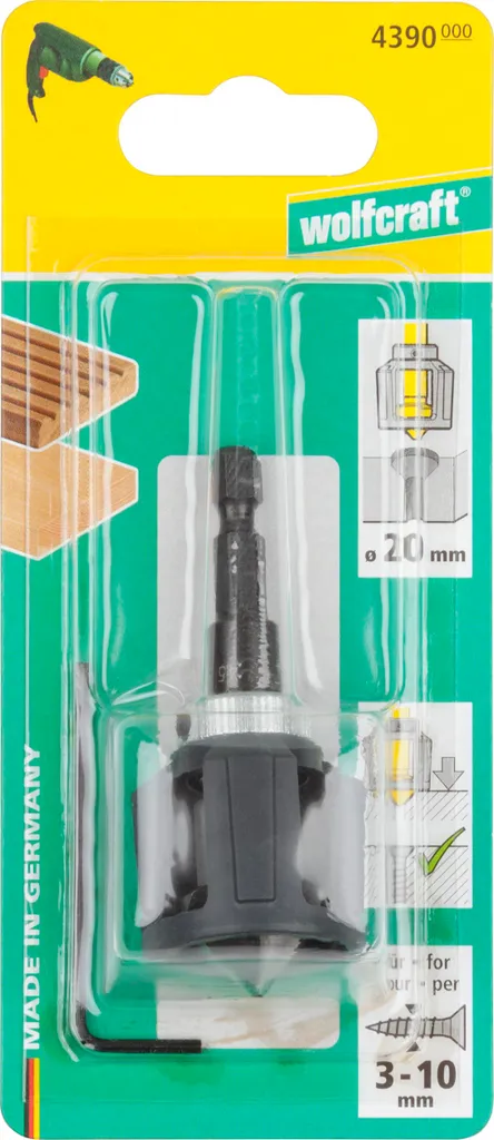 Wolfcraft Svasatore 20mm con Stop: Il Segreto per Viti a Scomparsa