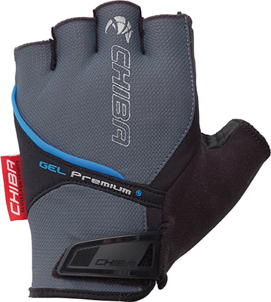 Chiba Handschuh Gel Premium kurz grau/blau, Gr.XXXL/12