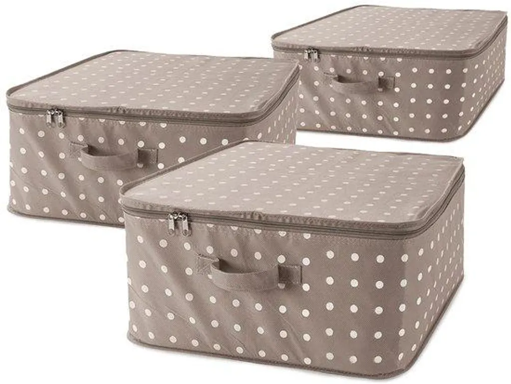 Bac de rangement carré en plastique marron 46cm pour organisation maison