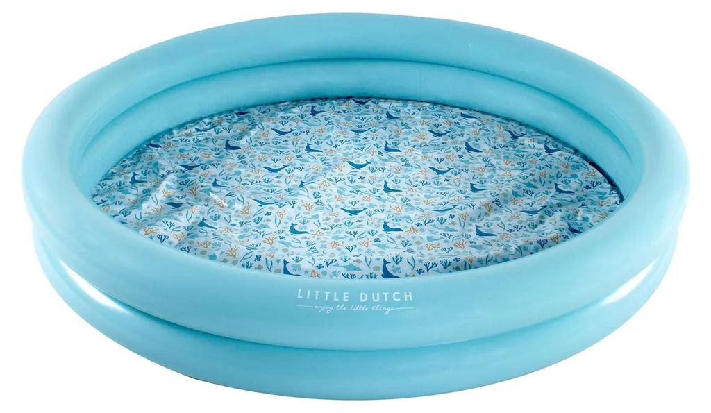 Grande Piscine de Jardin Ronde 150cm Motif Océan pour Bébé et Enfant