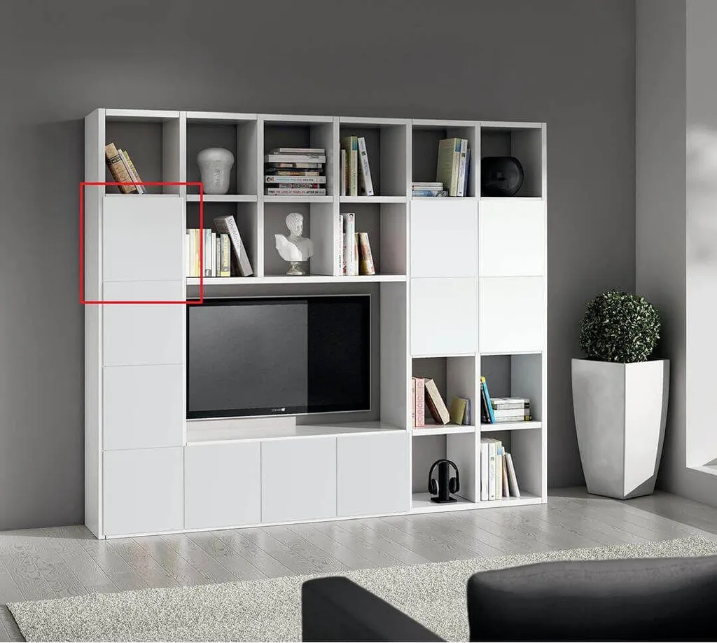 MilaniHome.it - Antina Frassinata Con Apertura Sx/Dx Cm 41x41 Bianca Per Paretidi coloreBianco