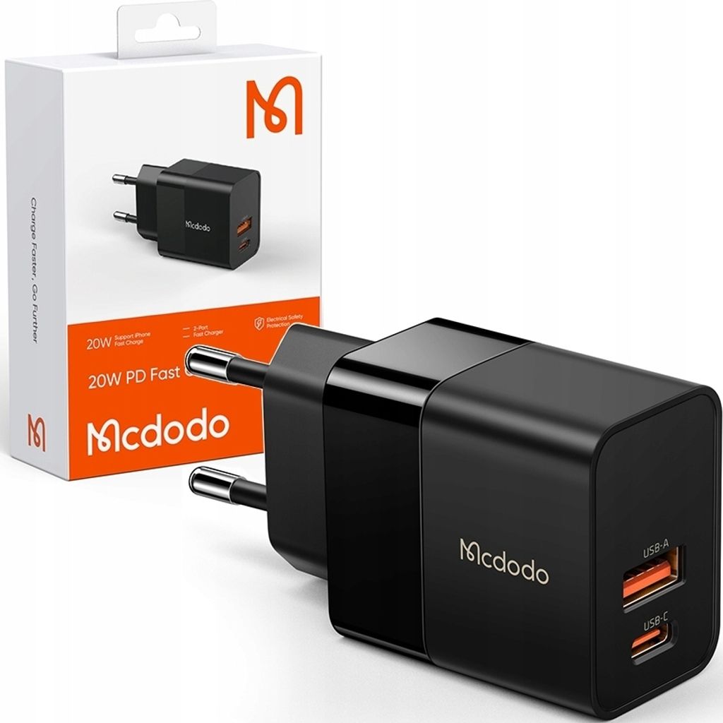Mcdodo Chargeur De Téléphone, Rapide, Usb, Usb-C, 20W, Pour Image du produit 