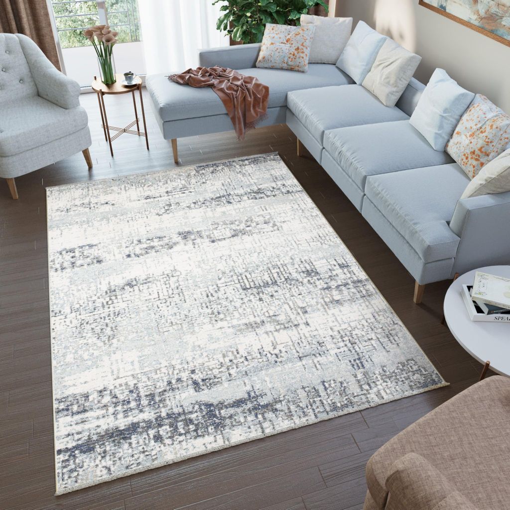 Tapiso Teppich RIVIOLI Modern Design Beige Grau Creme Wohnzimmer 120 x 170 cm