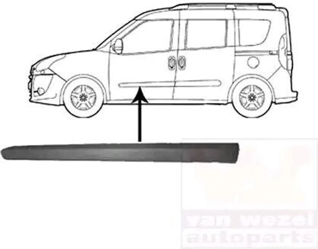 Moulure de porte avant gauche pour FIAT DOBLO 263 Fourgon et Break