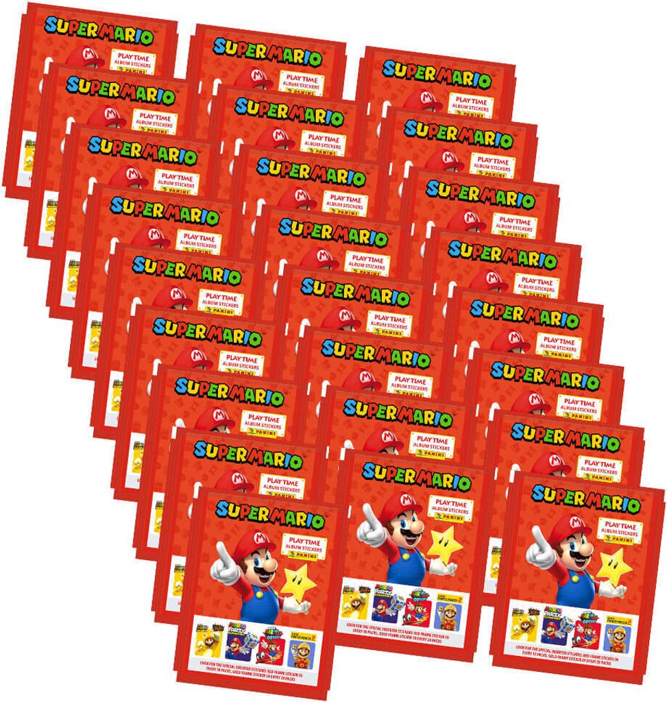 A collection of Super Mario sticker packs.