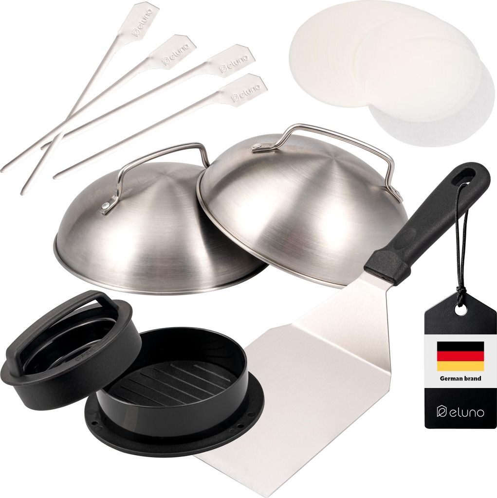 set per hamburger eluno da 6 pezzi, comprendente pressa per Immagine del prodotto 