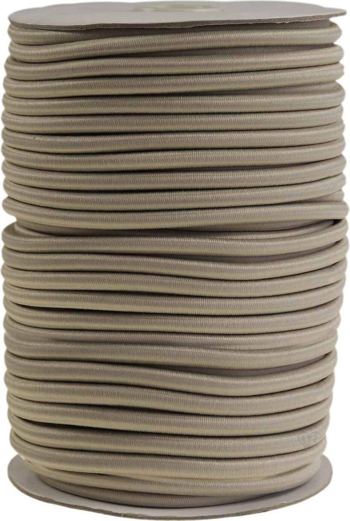 50m extra starke Gummikordel 5mm, Farbe wählbar - Expanderseil, Rundgummi, Farbe:beige