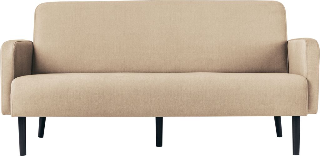 PAPERFLOW 3-Sitzer Sofa LISBOA elfenbein schwarz Stoff