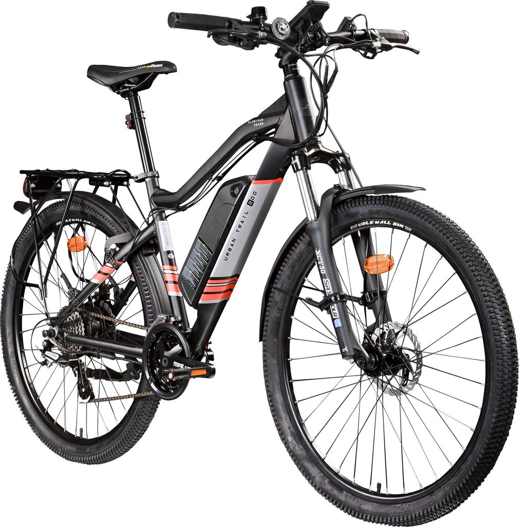 Denver Urban Trail 200 E Bike Mountainbike 27,5 Zoll Pedelec 160-180 cm Trail Fahrrad MTB 650B Scheibenbremse 24 Gänge