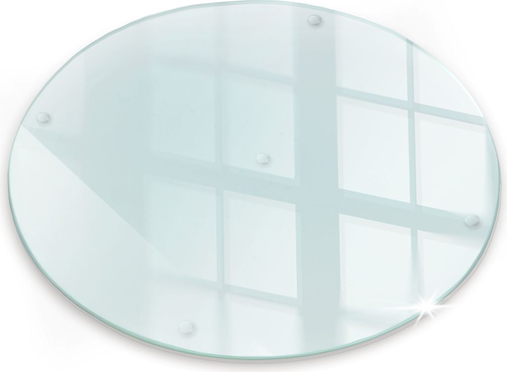 Glas-Küchenschneidebrett – Transparent – Klar – Farblos – fi40 cm – Gehärtetes Glas - Schneidebrett