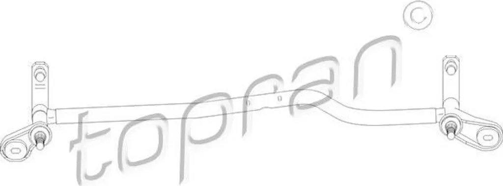 TOPRAN 110 697 Rampe d'essuie-glace OE 8E1955603C pour Audi A4 8E B6 B7