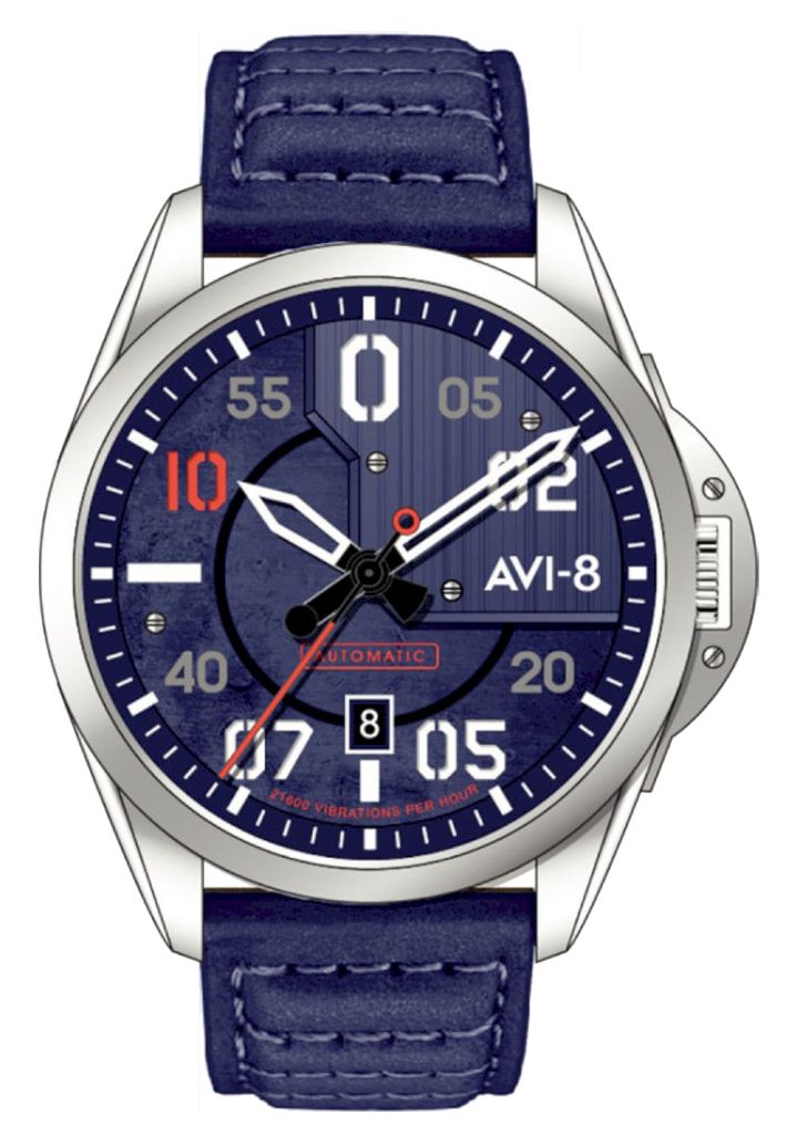 AVI-8 AV-4086-02 P-51 Mustang Automatik Herrenuhr 43mm 5ATM