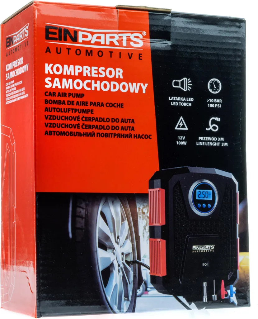 Mini compresseur 150 PSI avec écran LCD intelligent et débit de 35 L/min - 13