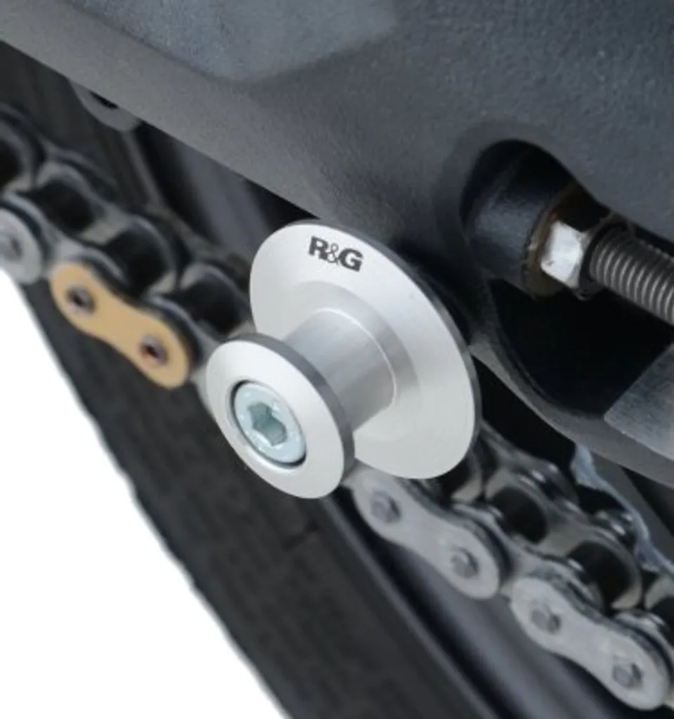 Roulette pivotante argentée avec fixation M8 pour meuble et desserte