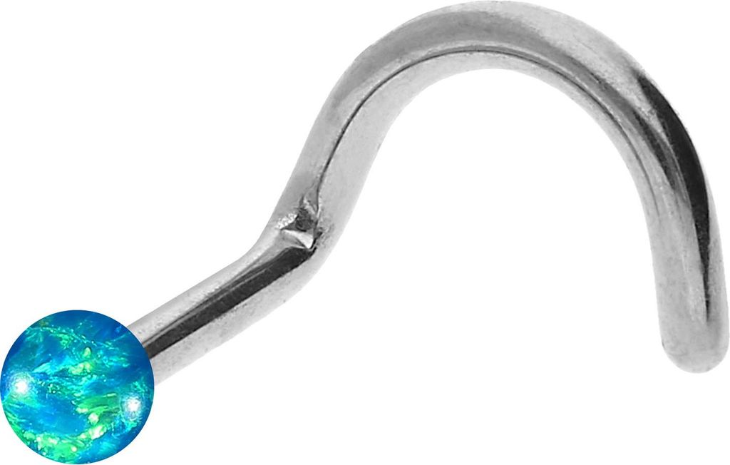 Nasenpiercing, Nasenstecker Titan Nasenstecker Spirale SYNTHETISCHER OPAL