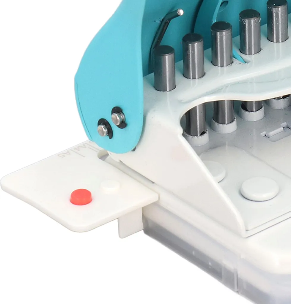 Machine à relier à spirale format A4 A5 A6 A7 perforation ronde bleu - 16
