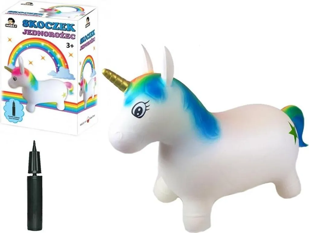 Jouet de Saut Licorne pour l'Équilibre Enfant - Pompe Incluse 60cm