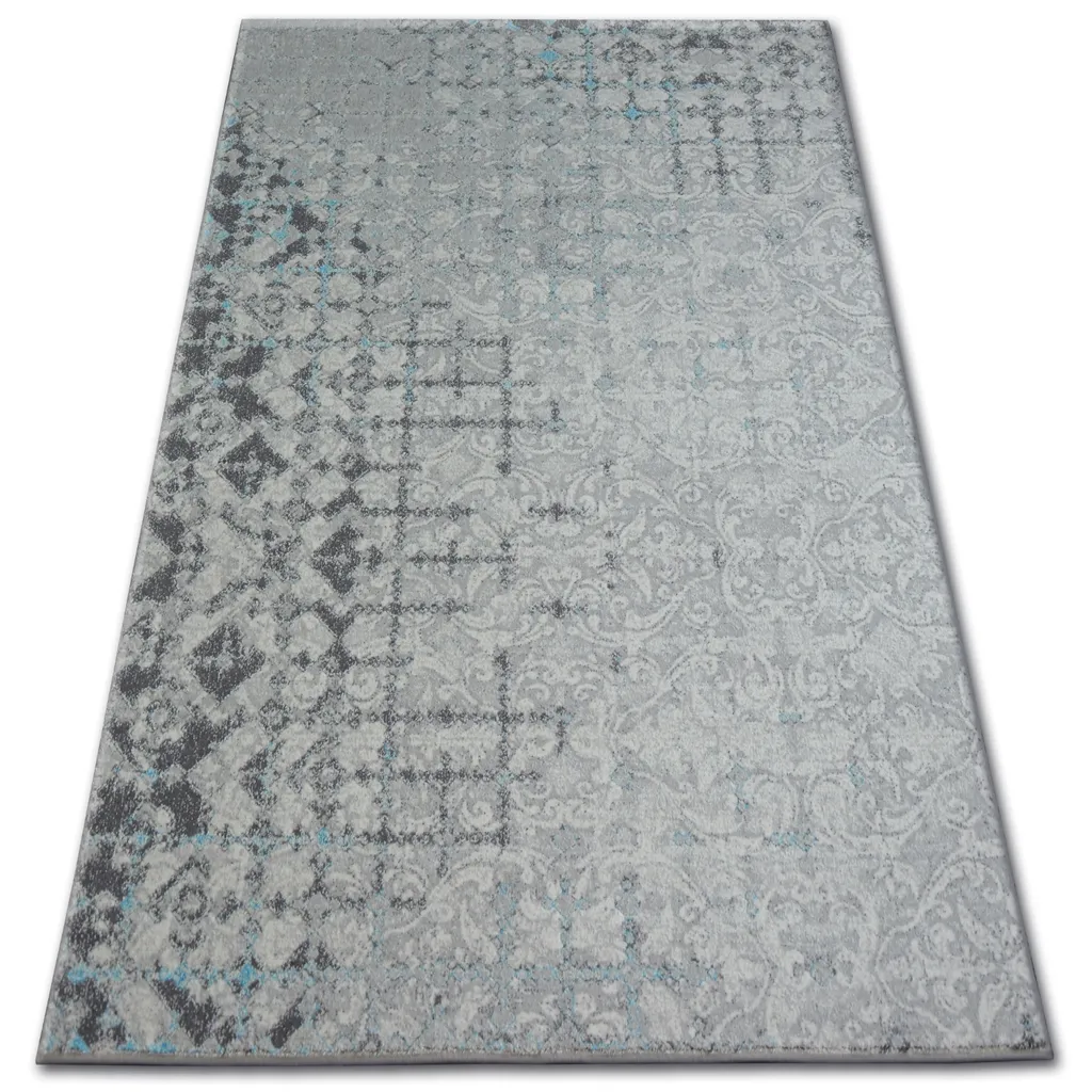 Tapis de Salon Moderne en Acrylique 80x150 cm Coloris Sable et Gris