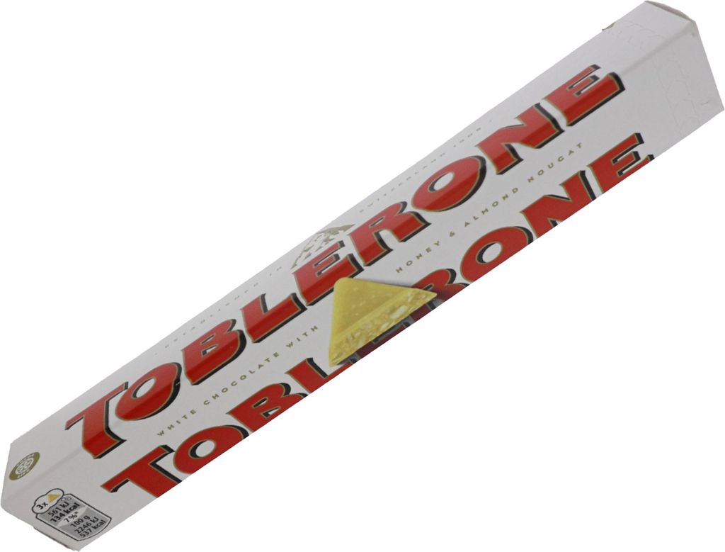 Toblerone Biała szwajcarska czekolada z nugatem Zdjęcie produktu 