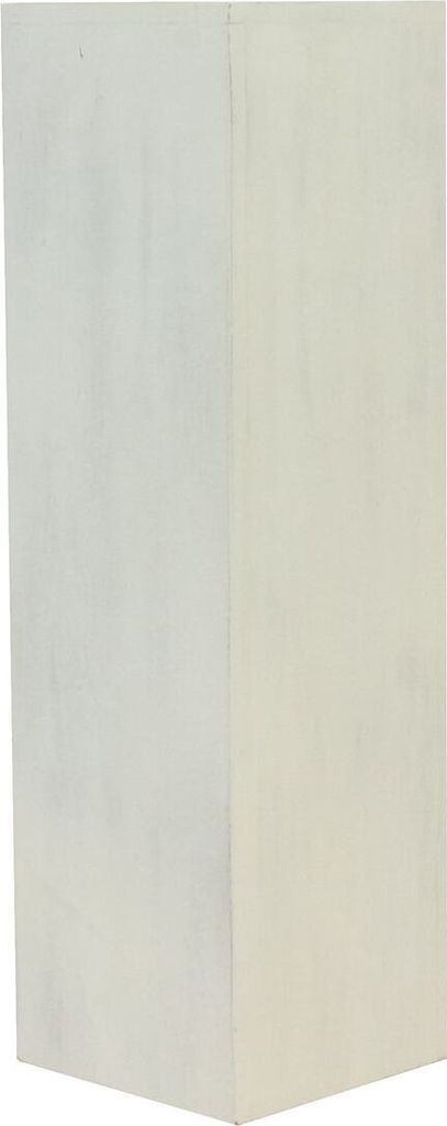 Säule Holzsäule Dekosäule Podest Ständer Sockel Blumenständer Holz Lime-Weiß groß 85 cm