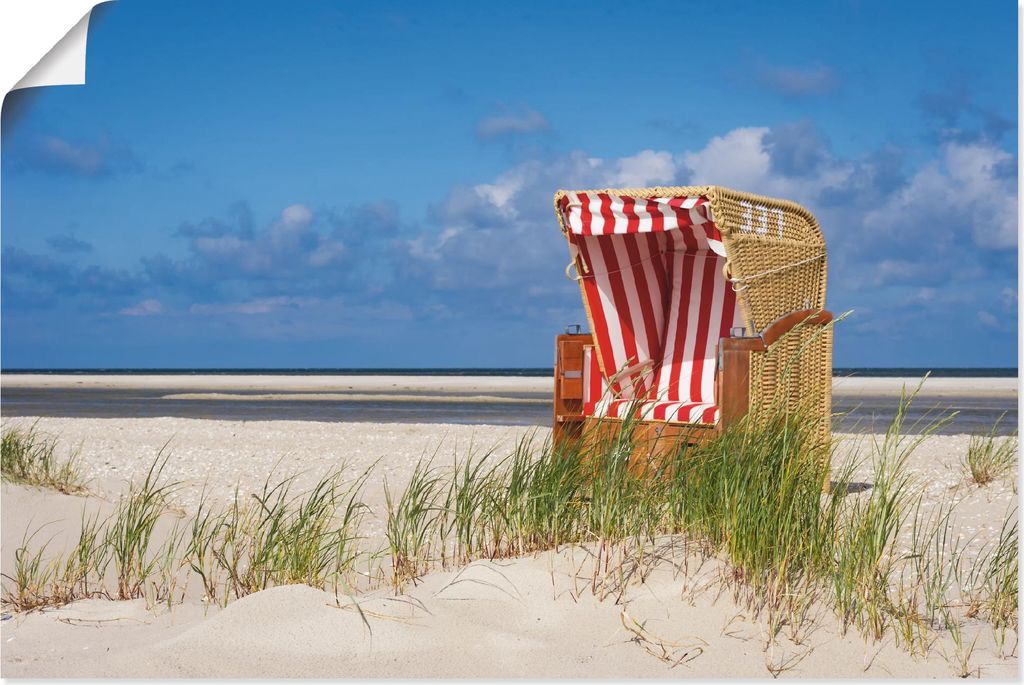 ARTland Poster Strandkorb 337 Größe: 60x40 cm