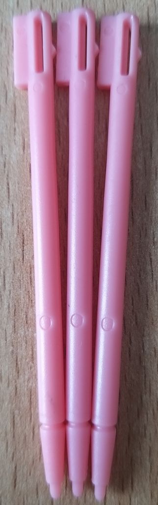 Ersatzstifte für Nintendo DS Classic NEU Touch Pen Stylus Drittanbieter NDS Eingabestifte 3x Rosa / Pink