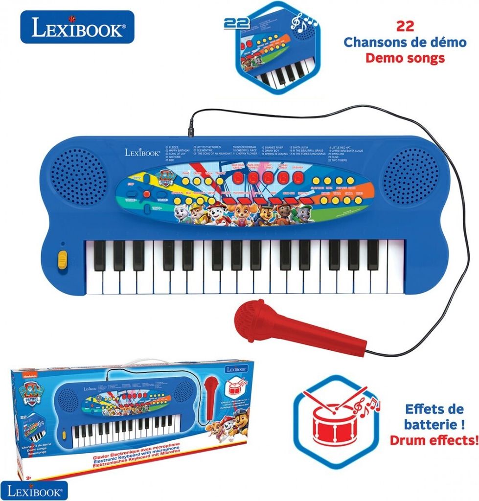 Elektronische Musiktastatur mit Mikrofon (32 Tasten) Paw Patrol