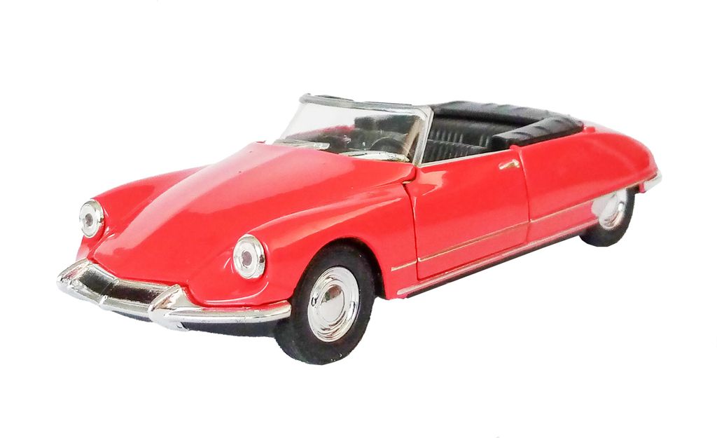CITROEN DS19 Cabriolet Modellauto 12cm aus Metall mit Rückzug Modell Auto Spielzeugauto Spielzeug Kinder Geschenk 16 (Rot auf)