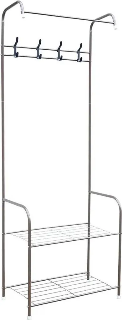 Porte-manteau stable et anti-encombrement métal marron design moderne
