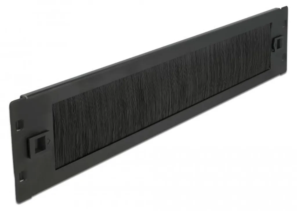 Delock 19 Pouces Kabelmanagement Bürstenleiste 2 HE Noir 66395