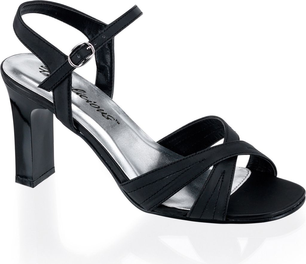 ROMANCE-313 Damen Sandale von Fabulicious, Schwarz EU 39, US 9