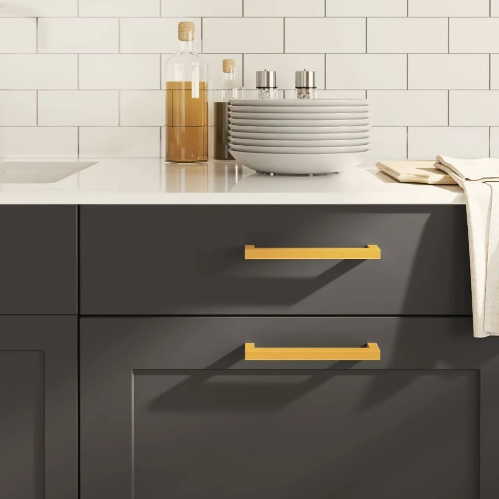 Maniglie Cucina 160mm Oro Inox Hommie | Set 10 Pezzi Stile Minimal