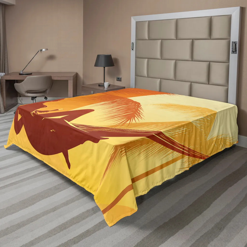 Drap de lit pour décoration de chambre ambiance coucher de soleil Zen