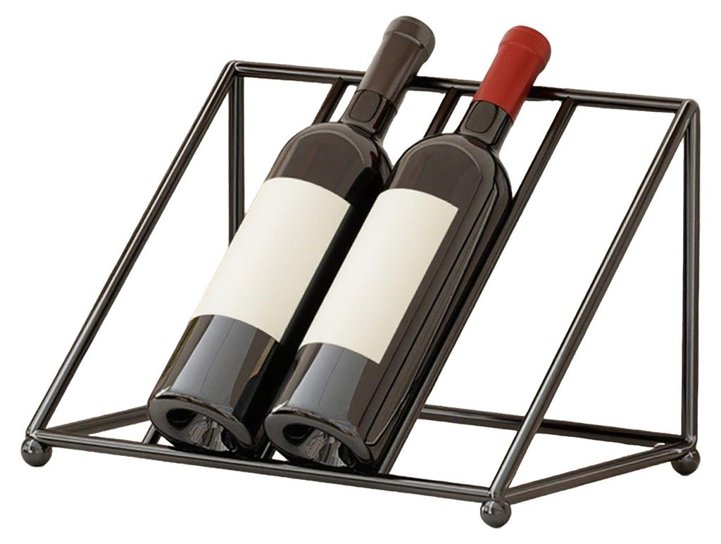 Weinregal aus Eisen, schräg, für 4-5 Flaschen, moderner minimalistischer Weinorganizer für Eingangsbereich, Barschrank und Dekoration