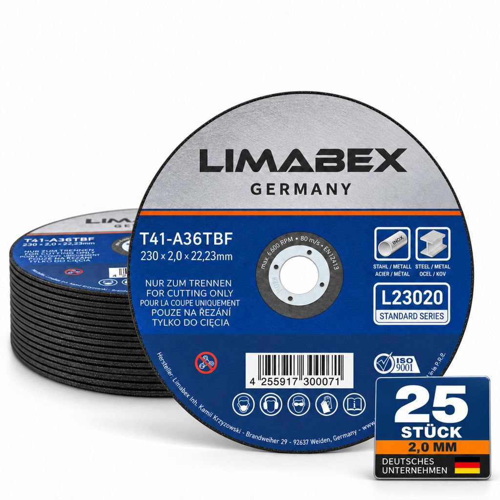 Trennscheiben 230 x 2.0 mm Metall Stahl Edelstahl INOX Produktbild 