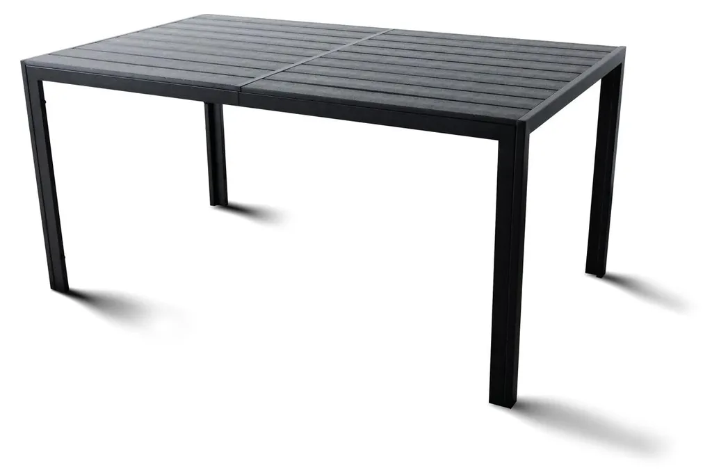 Table de jardin Giano en aluminium sans entretien et lattes 150x90 cm