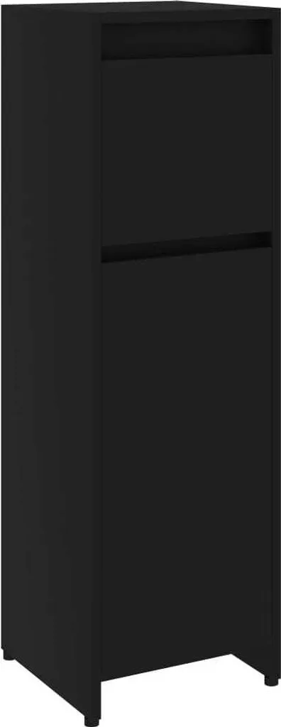 Mobiletto Bagno Nero vidaXL 30x30x95 cm - Stile Urban a Prezzo Smart